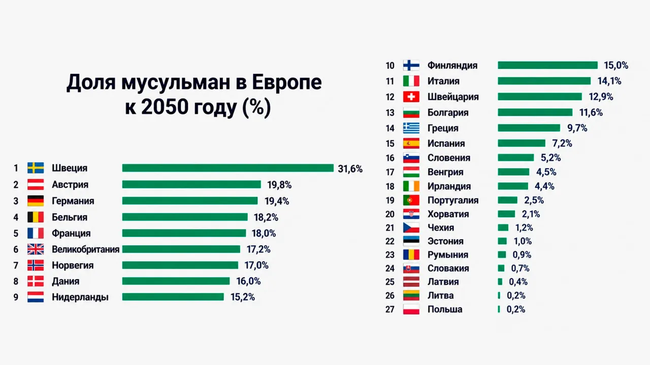 Обложка статьи: Швеция станет почти на треть мусульманской